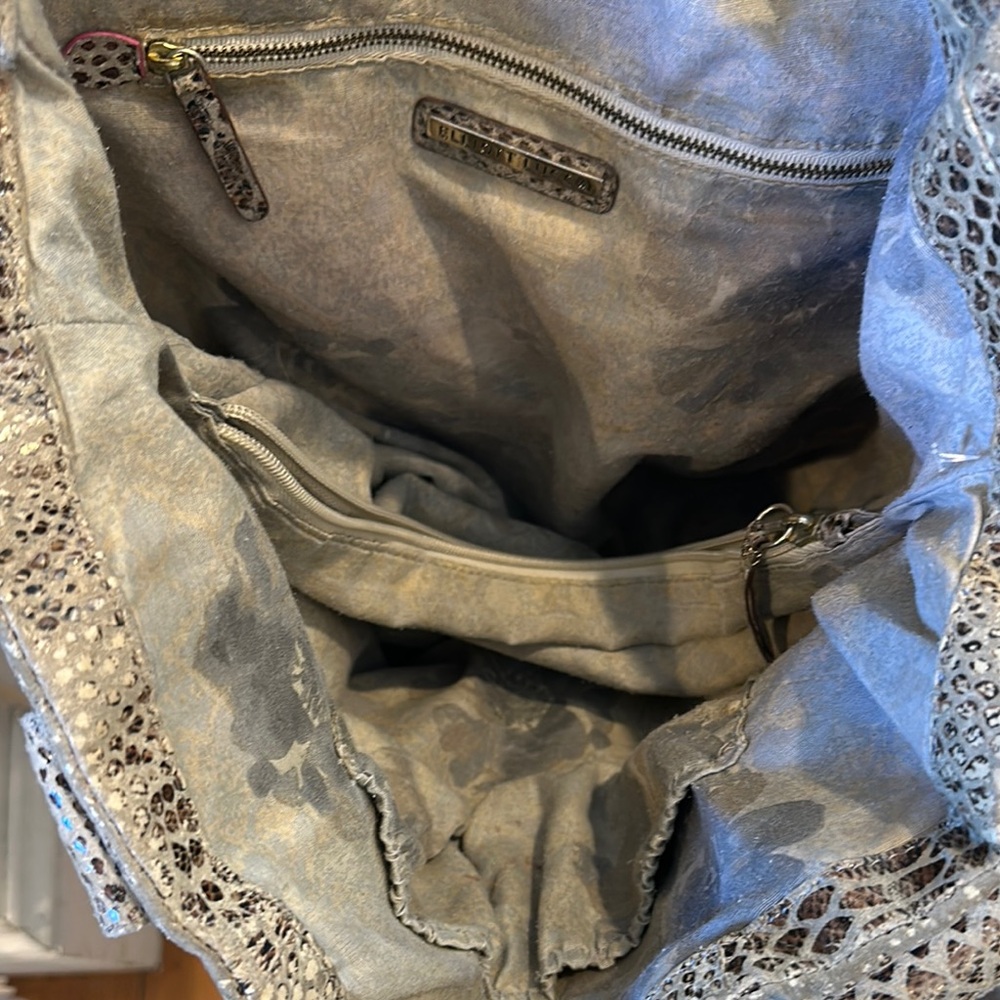 Gray and Brown Textured Tote Bags with Long Straps - Picture 2 of 6